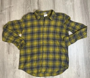 Camisa Columbia Para Hombres Grande Verde Lima Gris Calce Regular Manga Larga Botón - Imagen 1 de 4