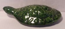 kleine grüne Schildkröte Keramik glasiert DDR Kunstgewerbe Setzkasten Miniatur
