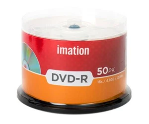 100 Imation Blank DVD-R 16X 4.7GB full hub Printable not TDK LG Pioneer PO - Picture 1 of 3