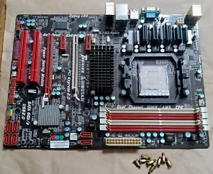 Biostar TA870U3+ AM3 Motherboard AMD 870 ATX DDR3 Dual PCIe x16 Phenom II OC MB - Picture 1 of 8