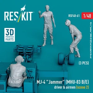MJ-4 "Jammer" (MHU-83 B/E) Driver & Airmen (3 piezas) Escala 1:48 ResKit RSF48-0061 - Imagen 1 de 3