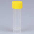 10 pièces flacon de tubes d'essai en plastique de 5 ml avec bouchon d'étanchéité à vis contenant $