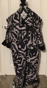 Bitte Kai Rand Wildlederjacke/Cape mit Kuhprint Gr. L - Bild 1 von 5