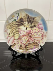 Vintage Feline Friends by Regency 8" Fine Porcelain Plate UK Seller - Picture 1 of 4