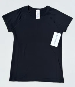 Limited Availability Athleta M Momentum Seamless 2.0 Tee Black Medium Regular - Picture 1 of 11