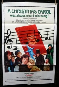 🔥Rare Scrooge🎬Christmas Carol Albert Finney 1971 Original Theater Movie Poster - Bild 1 von 4