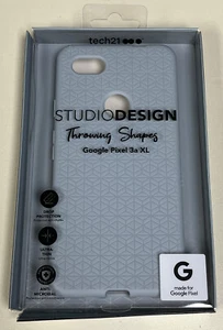 Estuche azul tiburón Tech21 Studio Design formas de lanzamiento Google Pixel 3a XL 2019 6 - Imagen 1 de 4