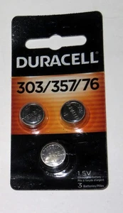 DURACELL 303/357/76 Silver Oxide Button Battery - Picture 1 of 2