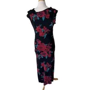 Maxi abito senza maniche Free People maglia carmelo stampa floreale scollo a scoop medio nuovo con etichette - Foto 1 di 11