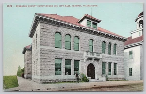 Postkarte Olympia Washington Thurston County Court House & Rathaus um 1910 - Bild 1 von 2