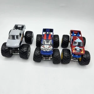 Hot Wheels Monster Jam Trucks Lot of 3 Krazy Train, Thrasher, Ragin Steel - Picture 1 of 9