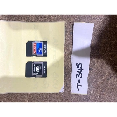 Lot of 2 Sandisk/Nokia Mini SD Memory Card Black HD (128MB/256MB) with Adapter - Image 1 of 4