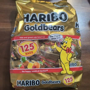 Haribo Goldbären Gummibärchen Süßigkeiten, Snackgröße Leckerlibeutel, 50 Unzen/125 Stück - Bild 1 von 3