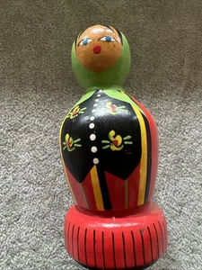 Vintage Zakopane polnische Holzpuppe - Nähen - Baumwollrolle 2 Stück - Bild 1 von 8