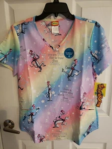 Blusa Médica Dr. Suess “El Gato en el Sombrero” Talla Pequeña Tooniforms Nueva con Etiquetas - Imagen 1 de 2
