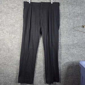 Polo Ralph Lauren pantaloni eleganti uomo 36x30 misto lana antracite pantaloni plissettati - Foto 1 di 11