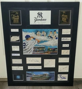 YANKEES LEGENDS AUTOGRAPHED AUTHENTIC Signed FRAMED Photo JSA MANTLE DIMAGGIO + - Picture 1 of 13