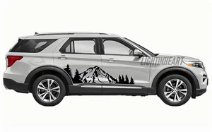 Fit For Ford Explorer Snow Mountain Forest Graphics Door Stickers - Full Set - Picture 1 of 4