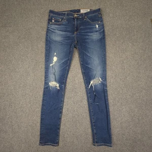Adriano Goldschmied Jeans Women 26 Blue distressed Super Skinny Ankle Size 26x27 - Picture 1 of 10