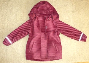 Mädchen jacke Kapuze Regen Kindergarten Spielplatz Jacke gestreift 98/104  - Bild 1 von 7