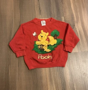 Vintage Pooh Kids Sweatshirt XXS - Picture 1 of 4