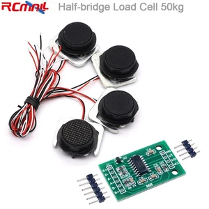 4x Load Cell 50kg Half-bridge Strain Gauge Human Scale Weight Sensor + 1x HX711 - Picture 1 of 5