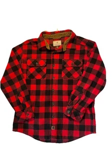Legendary Whitetails Fleece Flannel Shirt Men's Size L Buffalo Red Plaid Shacket - Picture 1 of 8