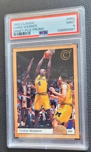 1993 Classic Draft Picks Collectors Promo Chris Webber #PR2 PSA 9 Rookie HOF - Foto 1 di 2