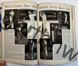 BOBBY JONES 1933 PICTORIAL HOW TRICK CAMERA SHOTS HELP HIM TEACH GOLF SWINGS - Foto 1 di 1