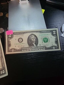 2016 $2 Dollar Star Note VERY Low Serial #! Crisp Uncirculated! New! - Picture 1 of 2
