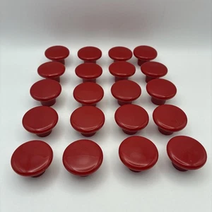20 Vintage Retro Red Plastic Drawer/Cabinet Plastic Knob Pulls - Picture 1 of 6