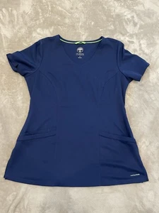HH Works Healing Hands Scrub Top Women Small Blue Style 2525 - Picture 1 of 9