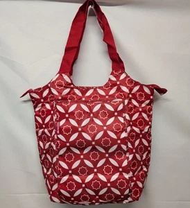 California Innovations Red White Zipper Insulated Market Tote Bag New - Picture 1 of 8