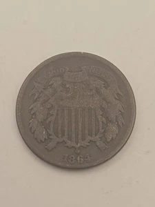 1864 2 Cent Stück USA 2 Cent - Bild 1 von 6