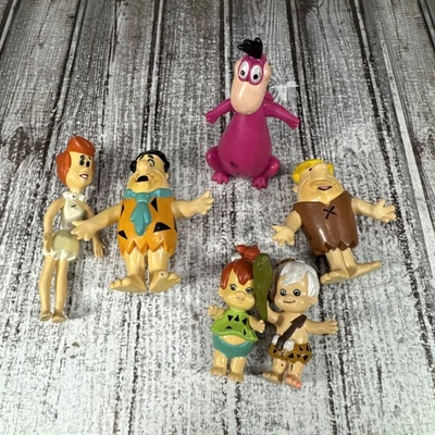 Flintstone Action Figure Bend ems Bendable 1991 Justoys Lot Of 6 - Image 1 of 4