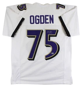 Jonathan Ogden "HOF 13" Authentic Signed White Pro Style Jersey BAS Witnessed 2 - Picture 1 of 3