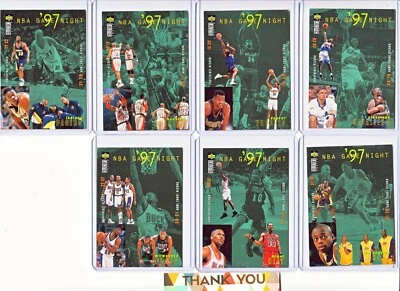 1997-98 Upper Deck Collector's Choice  NBA Game Night ‘97 Lot of 7 - Image 1 of 2