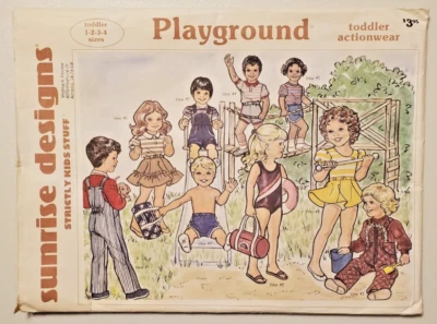 Sunrise Design T108 Pattern Toddler Sizes 1T-2T-3T-4T Playground Actionwear 1988 - Image 1 of 4