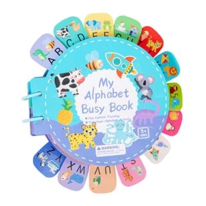 Baby Busy Alphabet Book Early Educational Enlightenment Stickers Travel Gh68k - Picture 1 of 14