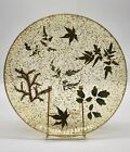 Vintage 60s MCM Lucite Plate Glitter Mica and 7 Different Leaves 11”