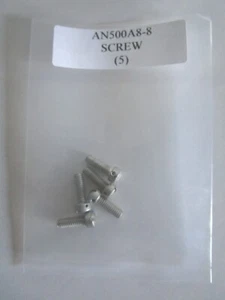 AN500A8-8 Fillister Screw 8-32 x 1/2" Slotted Drilled Head Steel - Lot of 5 - Picture 1 of 4