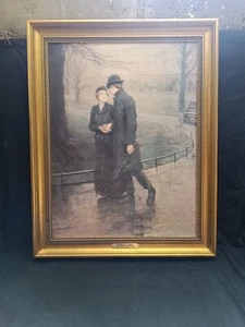 Oil Painting repro Hugh G. Riviere Garden of Eden In Gold Frame 20x24 - Picture 1 of 12