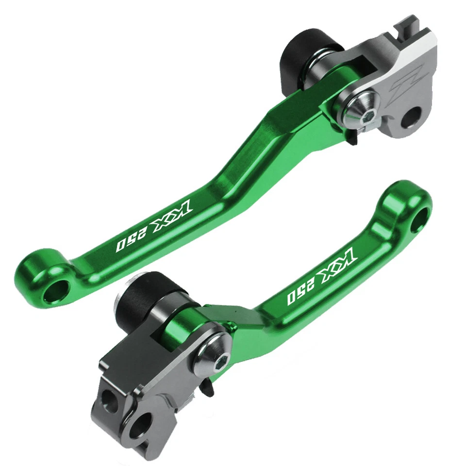 Motorbike Green CNC Dirtbike Clutch and Brake Lever For KAWASAKI KX250 1990-2004 Foto 1 de 4