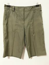 Lija womens Bermuda green golf shorts, 100% polyester size 6 (30" waist) 