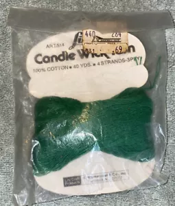 NOS Lily Candle Wick Yarn #514 62 Green - 40 yards - 4 strands - 3 ply - Picture 1 of 2