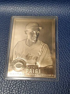 1996 Danbury Mint Satchel Paige 22kt Gold Card HOF Cleveland Indians - Picture 1 of 2