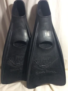 PIEL DE VÉIME BUCEADOR aletas de natación buceo snorkel pequeña hecha en EE. UU. GUC. - Imagen 1 de 6