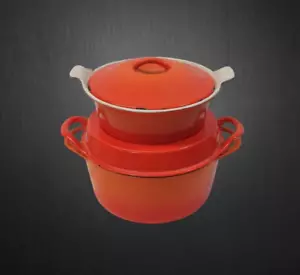 LE CREUSET COUSANCES Doufeu Nr. 24 + LE CREUSET Nr 22 Schmortopf Gusseisen - Bild 1 von 7