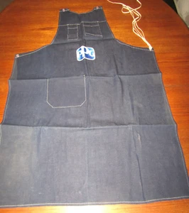 NOS Chore Mechanic Garage Bar Bib Apron DENIM Canvas Sanforized USA PPG Logo - Picture 1 of 13