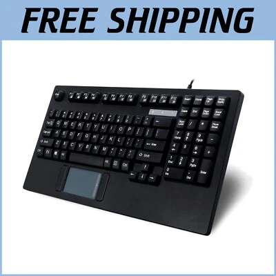 AKB-425UB Ergonomic Touchpad Keyboard - Plug-and-Play USB, Perfect for Business - Image 1 of 4